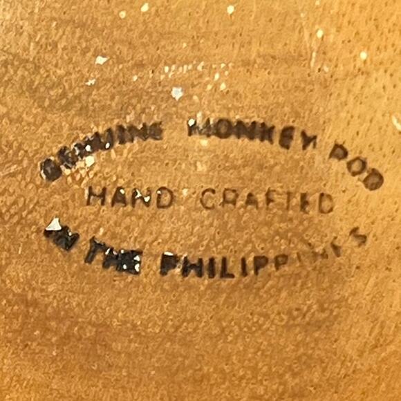 Monkey Pod round divided tray vintage - Picture 4 of 8